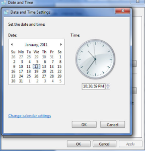 تنظیم ساعت و زمان در لپ تاپ